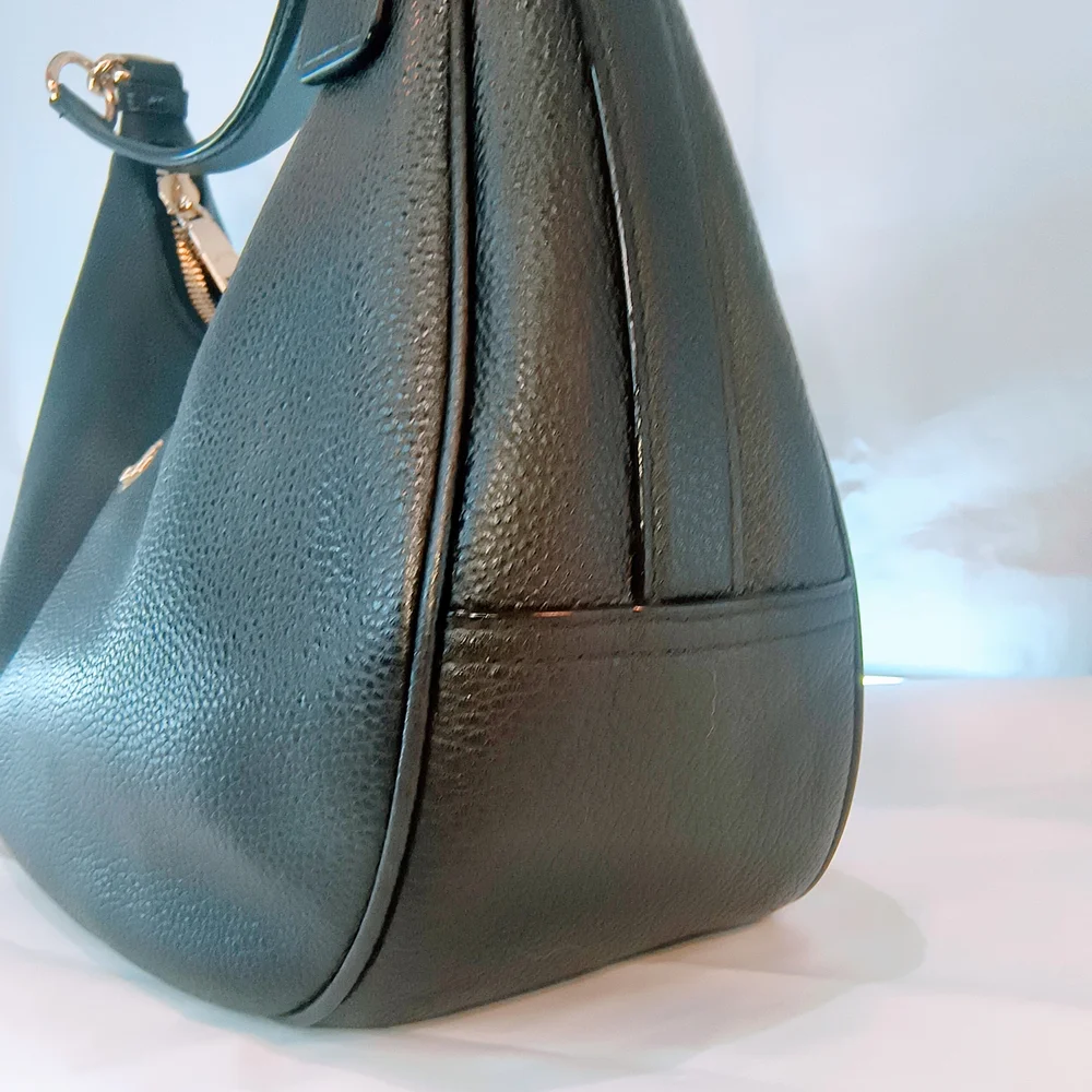 COACH 2017 Black Pebbled‎ Leather Harley Hobo Bag, F38250